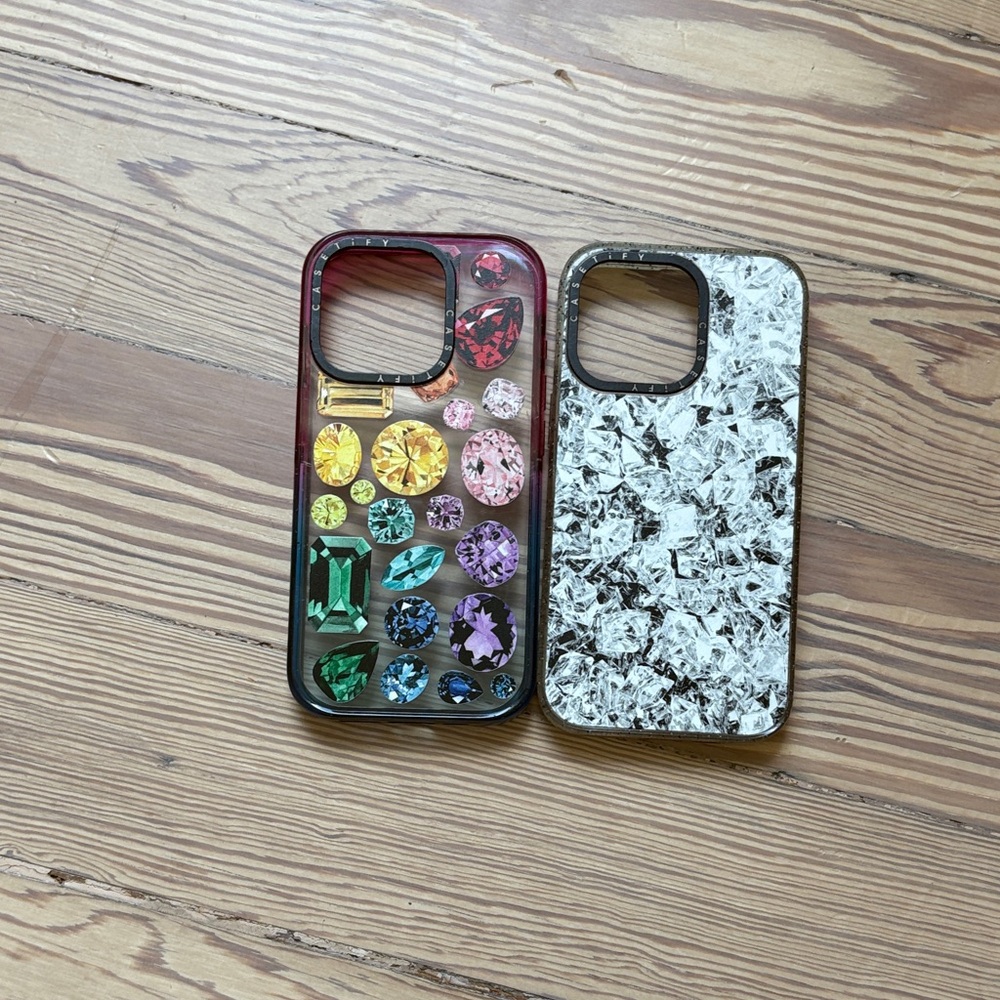 Casetify Multicolor Gemstone and Marble Phone Case Set